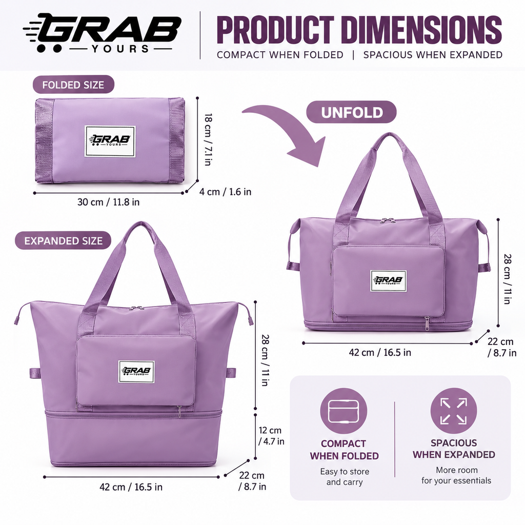 Grab Yours™ Women’s Carry-On Travel Tote Bag