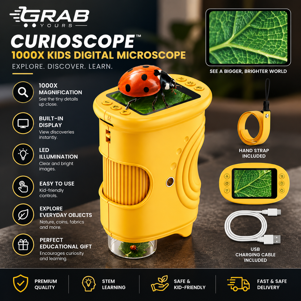 Grab Yours™ CurioScope 1000X Kids Digital Microscope