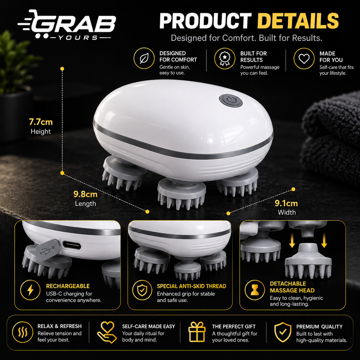Grab Yours™ ScalpEase Massager