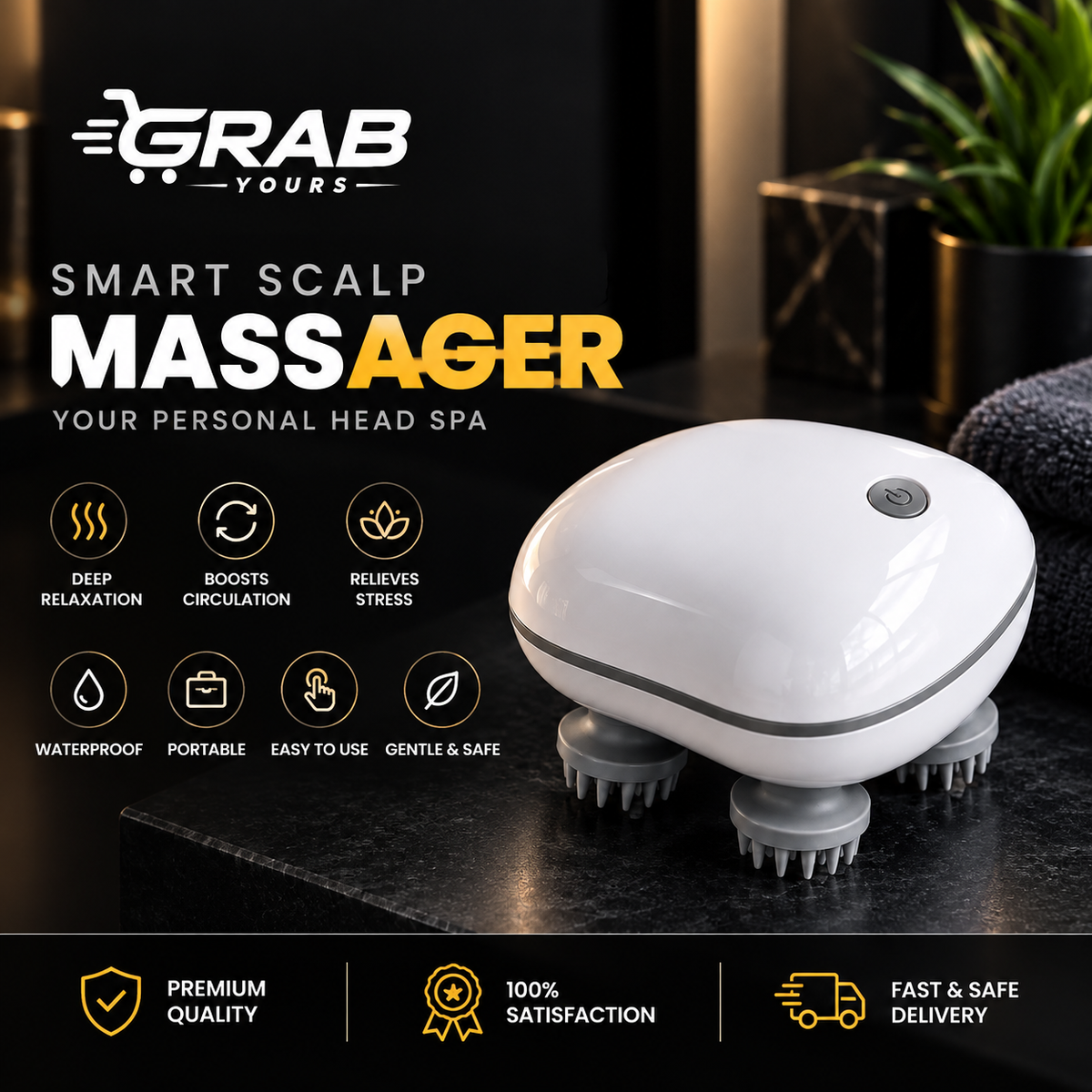 Grab Yours™ ScalpEase Massager
